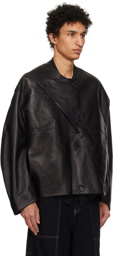 T/SEHNE Black Lock Leather Jacket