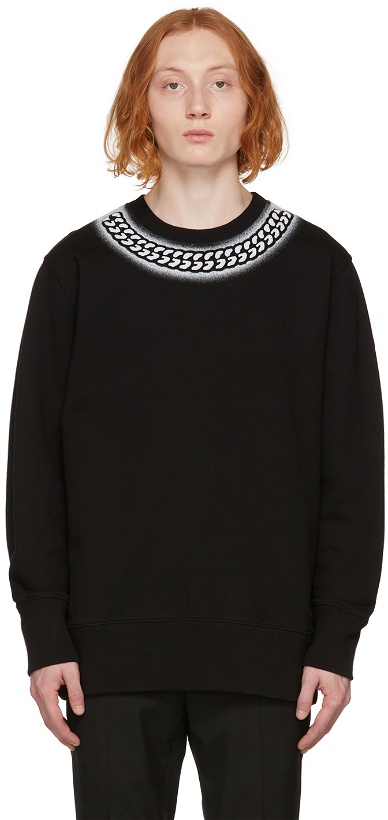 Photo: Givenchy Black Chito Edition Embossed Chain Sweatshirt