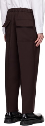 Jil Sander Burgundy Tapered Trousers