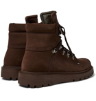 Moncler - Egide Suede and Nylon Boots - Brown