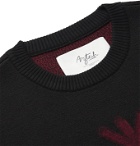 Aztech Mountain - Snowflake-Intarsia Merino Wool Sweater - Black