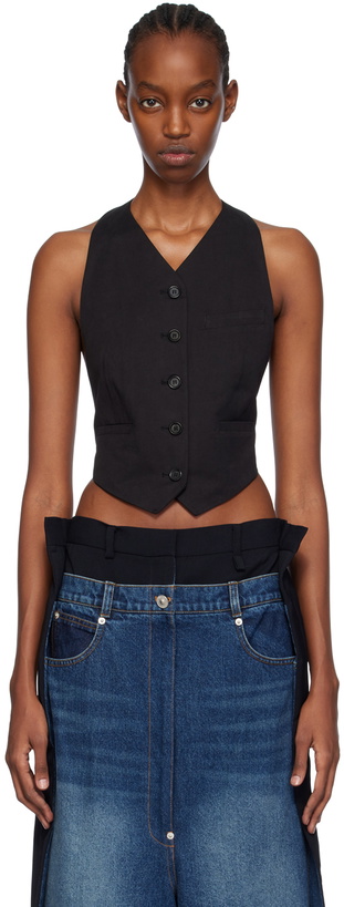 Photo: Pushbutton Black Open Back Vest