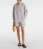 Heidi Klein Zebra-print linen shorts