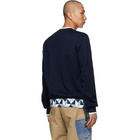 Dolce and Gabbana Navy Majolica Print Sweatshirt