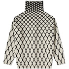 Valentino Net Intarsia Turtle Neck Knit