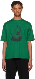 Undercoverism Green & Brown Cotton T-Shirt
