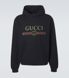 Gucci Logo cotton and cashmere jersey hoodie