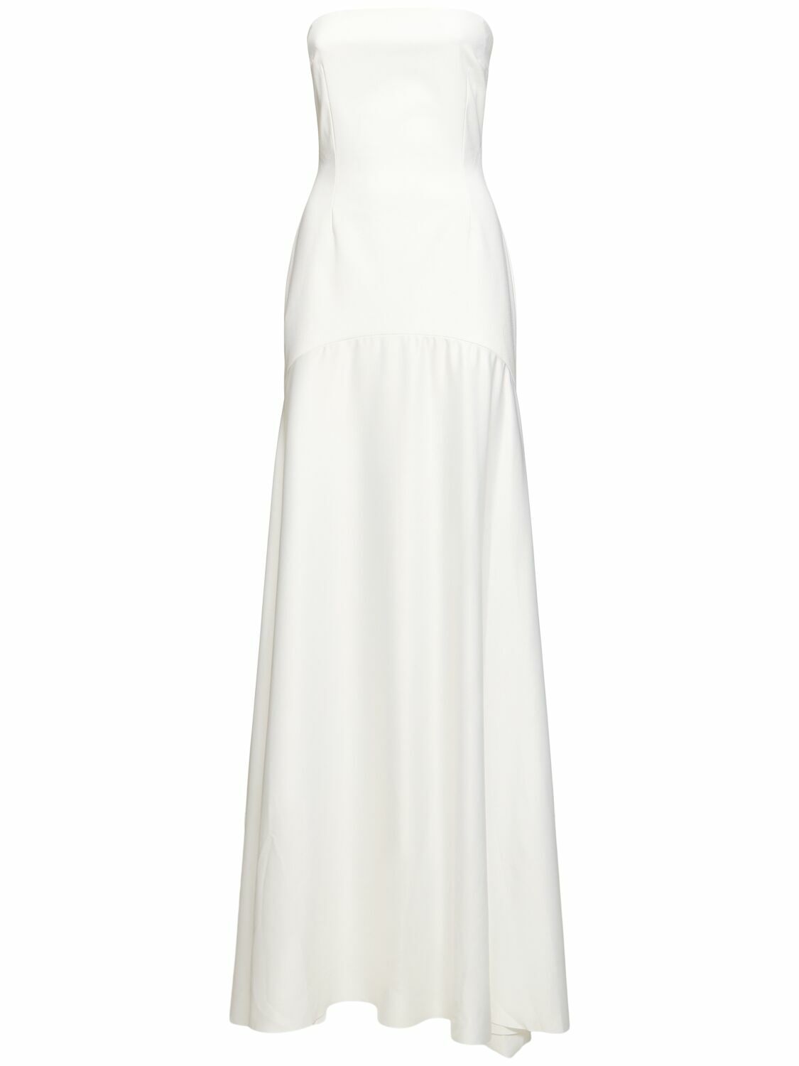 wedding guest shift dress Mac Duggal - Green Crepe Sleeveless Midi Dress With Flower Beading