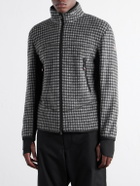 Moncler Grenoble - Checked Shell-Trimmed Fleece Mid-Layer - Gray