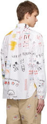 Junya Watanabe White Printed Shirt