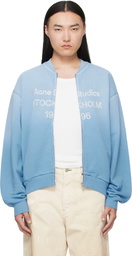 Acne Studios Blue Washed Zip-Up Sweater