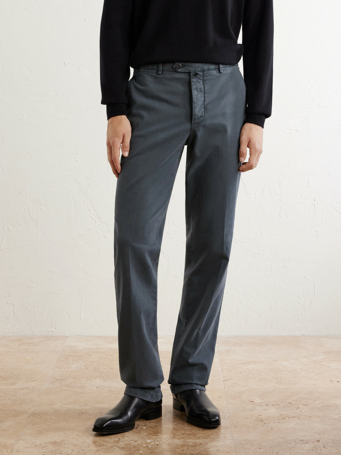 Kiton - Straight-Leg Lyocell-Blend Trousers - Gray