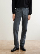 Kiton - Straight-Leg Lyocell-Blend Trousers - Gray