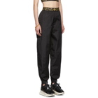 Versace Underwear Black Nylon Greek Key Lounge Pants