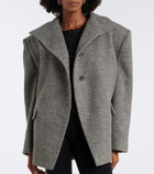 Magda Butrym Herringbone wool and cashmere-blend blazer