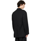 ssstein Black Oversized Single Breasted Long Blazer