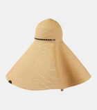 Alaïa Capeline straw cloche hat
