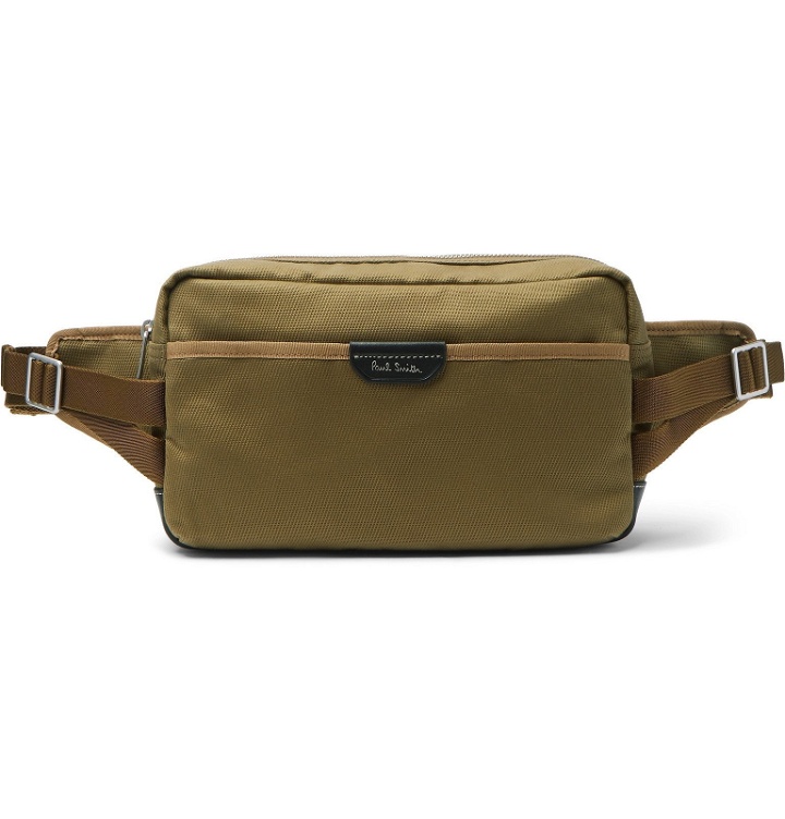 Photo: Paul Smith - Leather-Trimmed Drill Belt Bag - Green