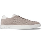 Tod's - Perforated Suede and Leather Sneakers - Men - Gray