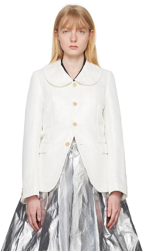Photo: Black Comme des Garçons White Pocket Blazer