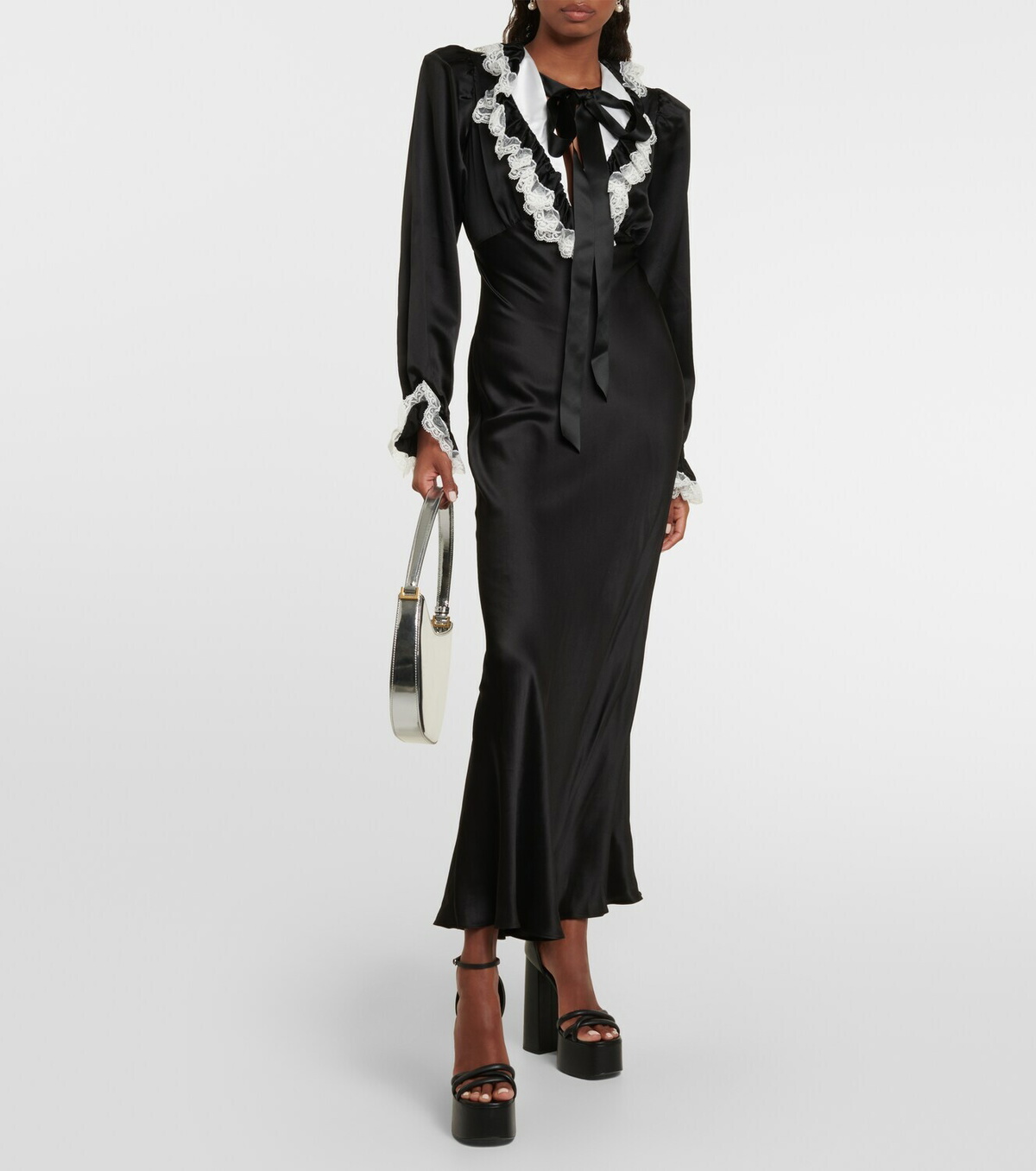 Rodartedresses Rodarte Silk satin midi dress Rodarte