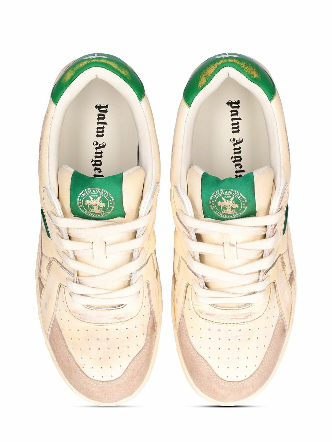 PALM ANGELS - Palm University Leather Low-top Sneakers Palm Angels