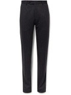 Zanella - Straight-Leg Pinstriped Wool Trousers - Blue