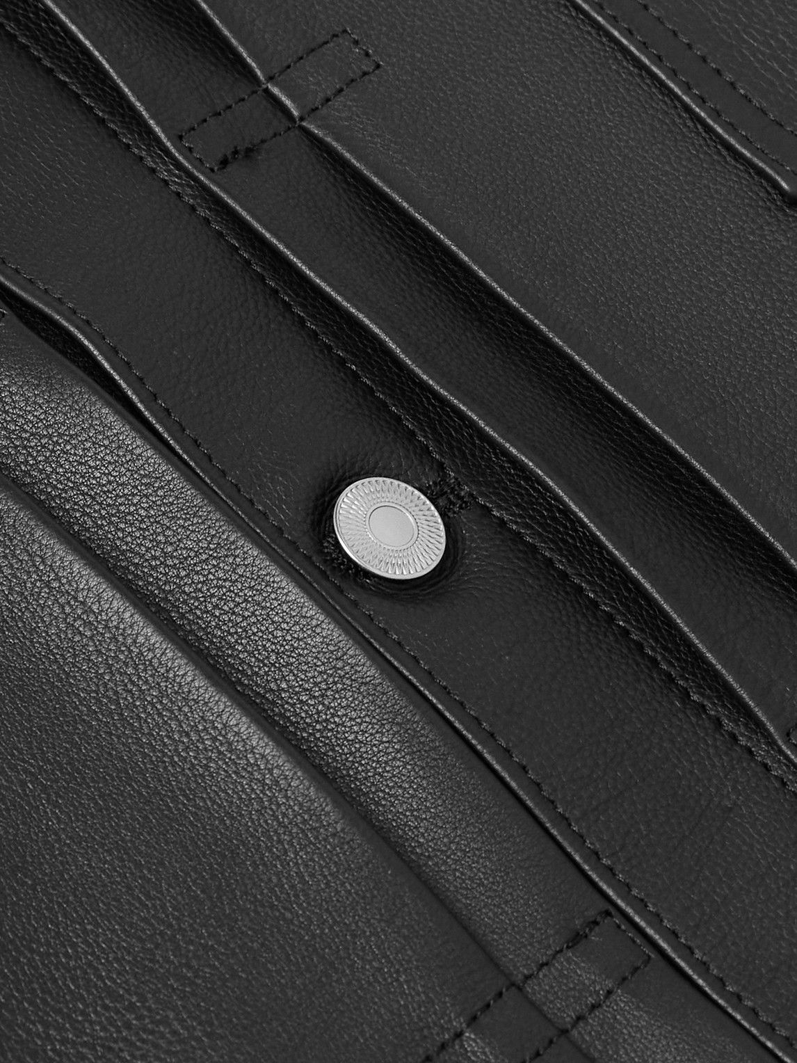A.PRESSE - Full-Grain Leather Jacket - Black