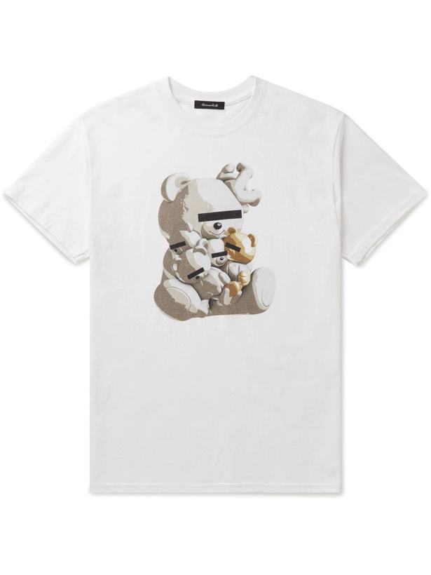 Photo: UNDERCOVER MADSTORE - Densuke28 Printed Cotton-Jersey T-Shirt - White