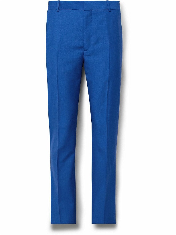 Photo: Alexander McQueen - Slim-Fit Wool and Mohair-Blend Suit Trousers - Blue