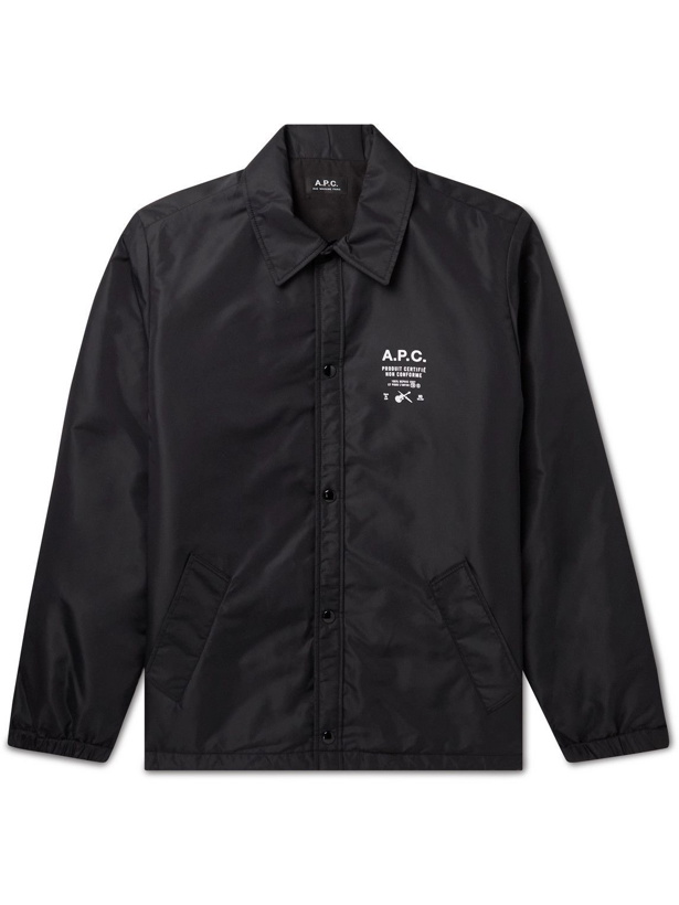 Photo: A.P.C. - Vadim Logo-Print Shell Jacket - Black