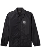 A.P.C. - Vadim Logo-Print Shell Jacket - Black