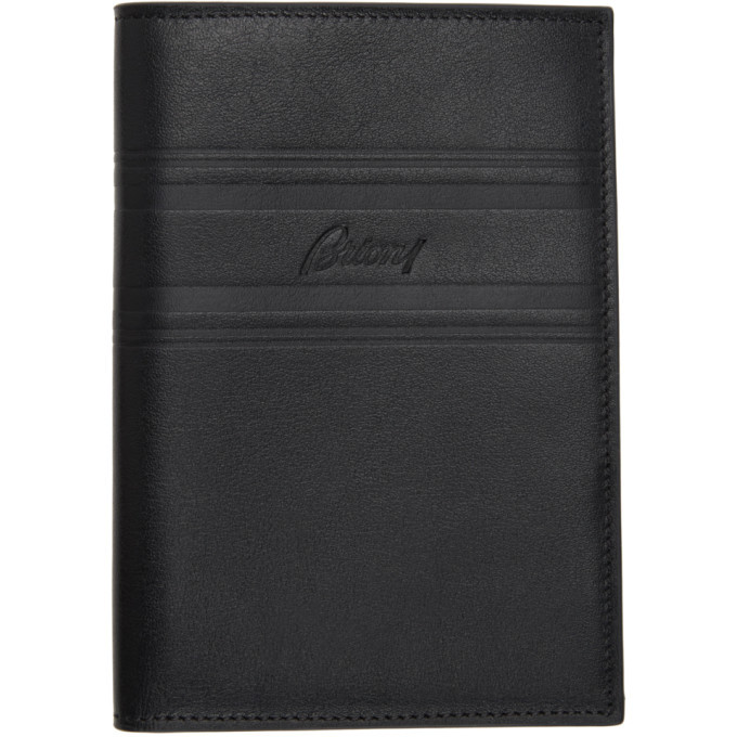 Photo: Brioni Black and Navy Classic Passport Holder