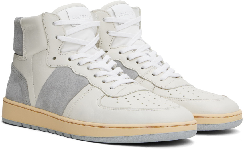 COLLEGIUM Off-White & Gray Pillar Destroyer High Sneakers