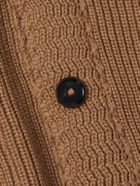 TOM FORD - Slim-Fit Shawl-Collar Ribbed Cashmere Cardigan - Brown