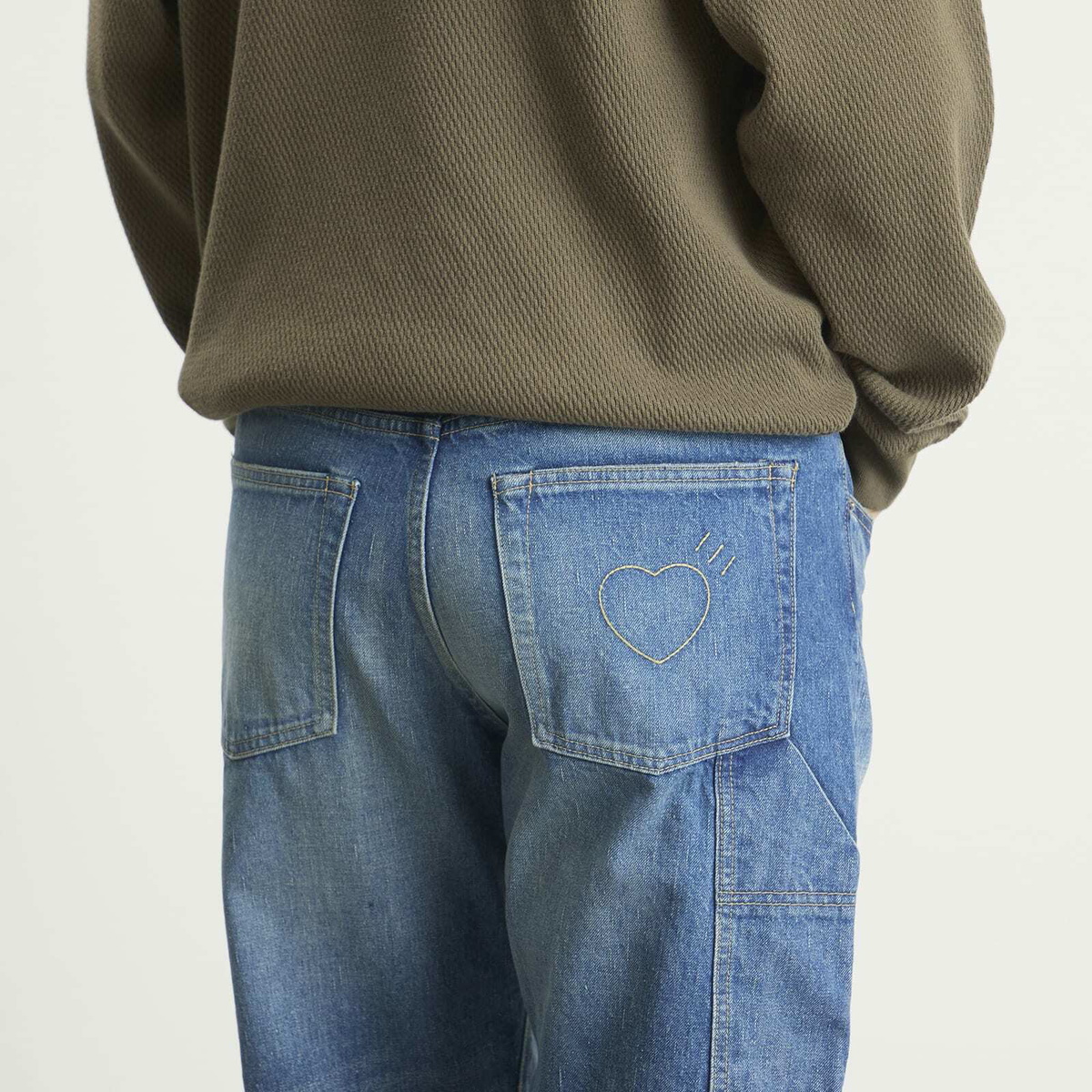 Human Made Men's Straight Leg Selvedge Future Denim Jeans in Indigo