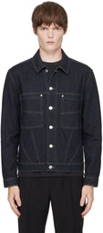 LGN Louis Gabriel Nouchi Navy Denim Trucker Jacket