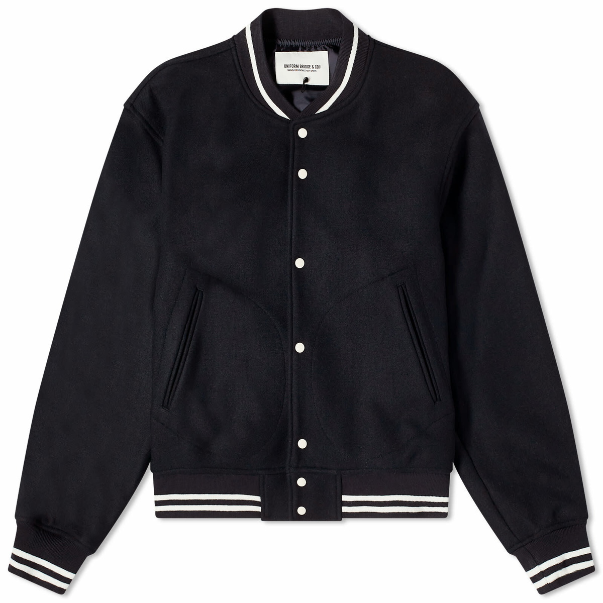 Uniform Bridge Men's Varsity Jacket in Navy Uniform Bridge