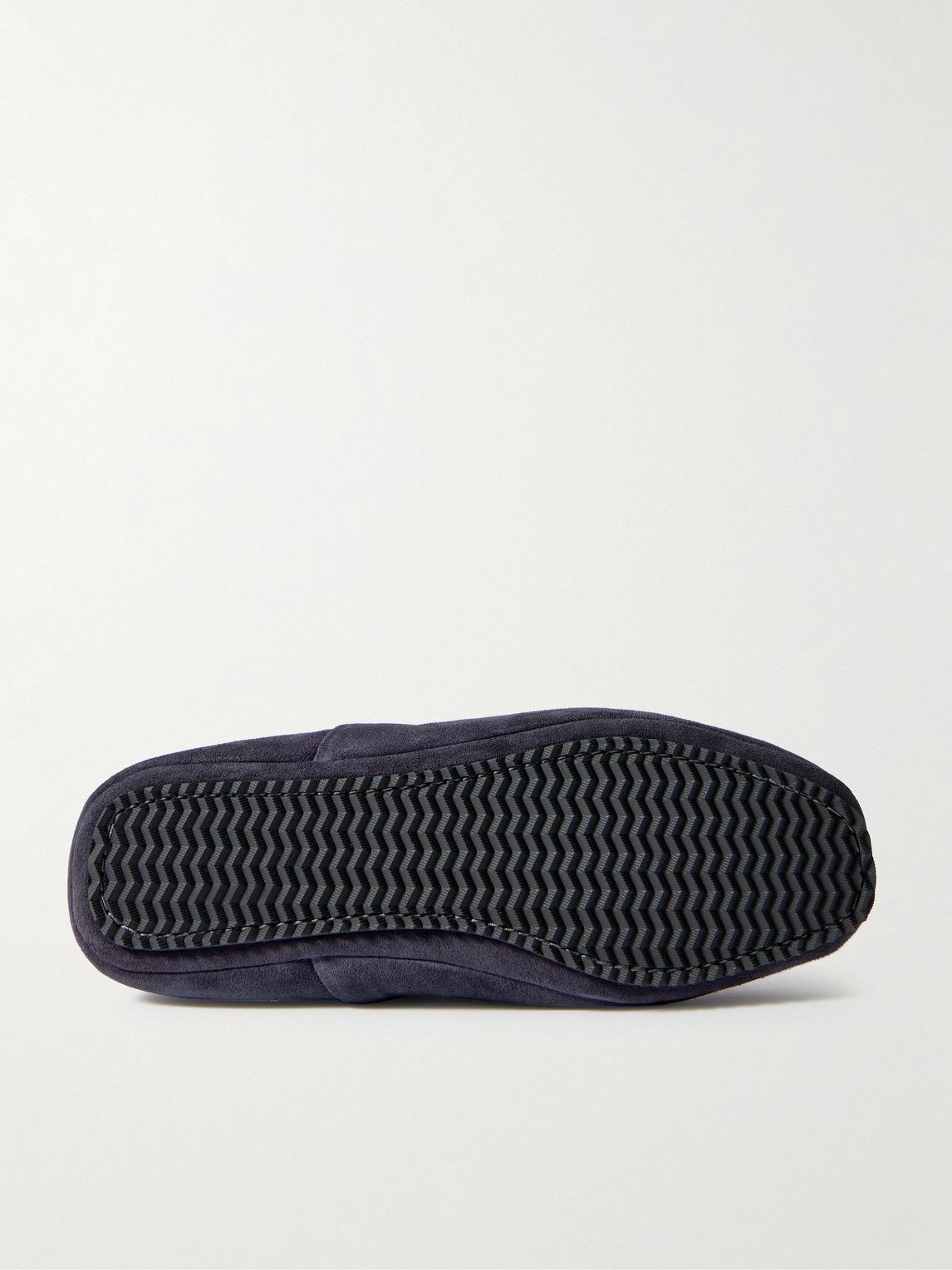 Mr P. - Plush-Lined Suede Slippers - Blue