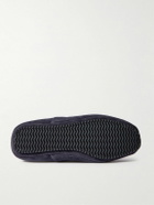 Mr P. - Plush-Lined Suede Slippers - Blue