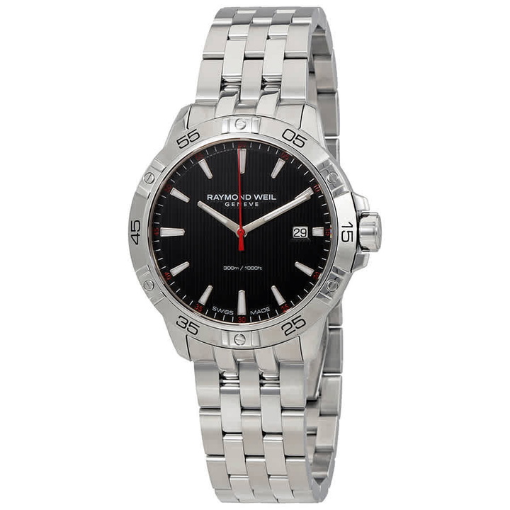 Photo: Raymond Weil Tango Black Dial Mens Watch 8160-ST2-20001