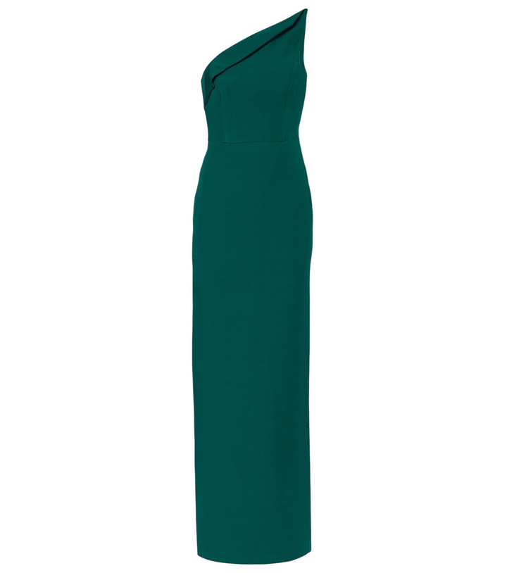 Photo: Roland Mouret One-shoulder wool and silk corset gown
