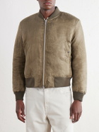 Our Legacy - Distressed Waxed Shell Bomber Jacket - Green