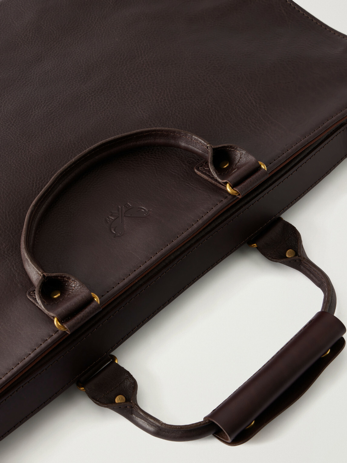 Bennett Winch - Trifold Leather Suit Carrier - Brown