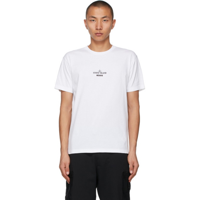 Photo: Stone Island White Archivio Project T-Shirt