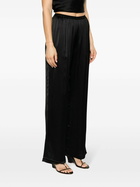 Matteau Black Satin Wide Leg Trousers
