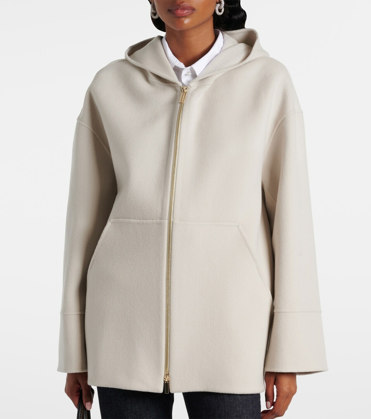 'S Max Mara Romino virgin wool zip-up hoodie