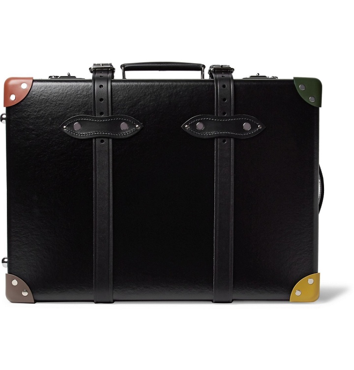 Photo: Globe-Trotter - Paul Smith 20" Leather-Trimmed Trolley Case - Black
