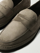 Tod's - Suede Penny Loafers - Gray