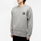 Men's AAPE Now Crew Neck Knit in White Heather
